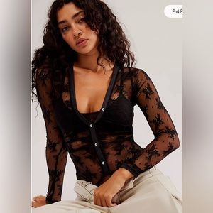Free People Lace Bodysuit Lady Lux Bodysuit